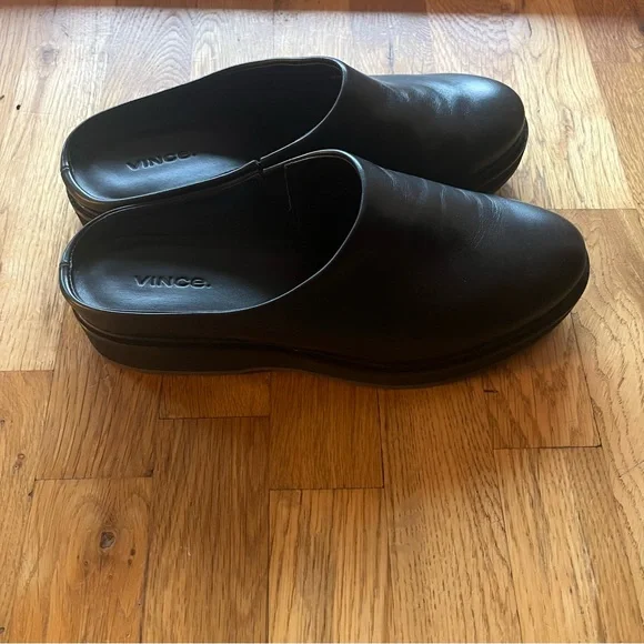 VINCE black mules clogs - Picture 3 of 4